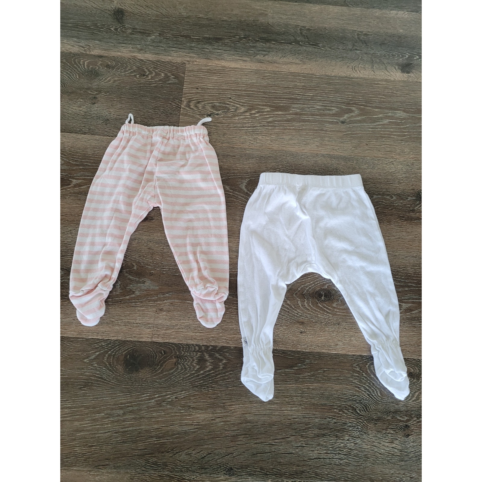 Under The Nile Baby Girl Leggings Pink And Honest White Leggings Size 3-6 #1 — image 2 of 3